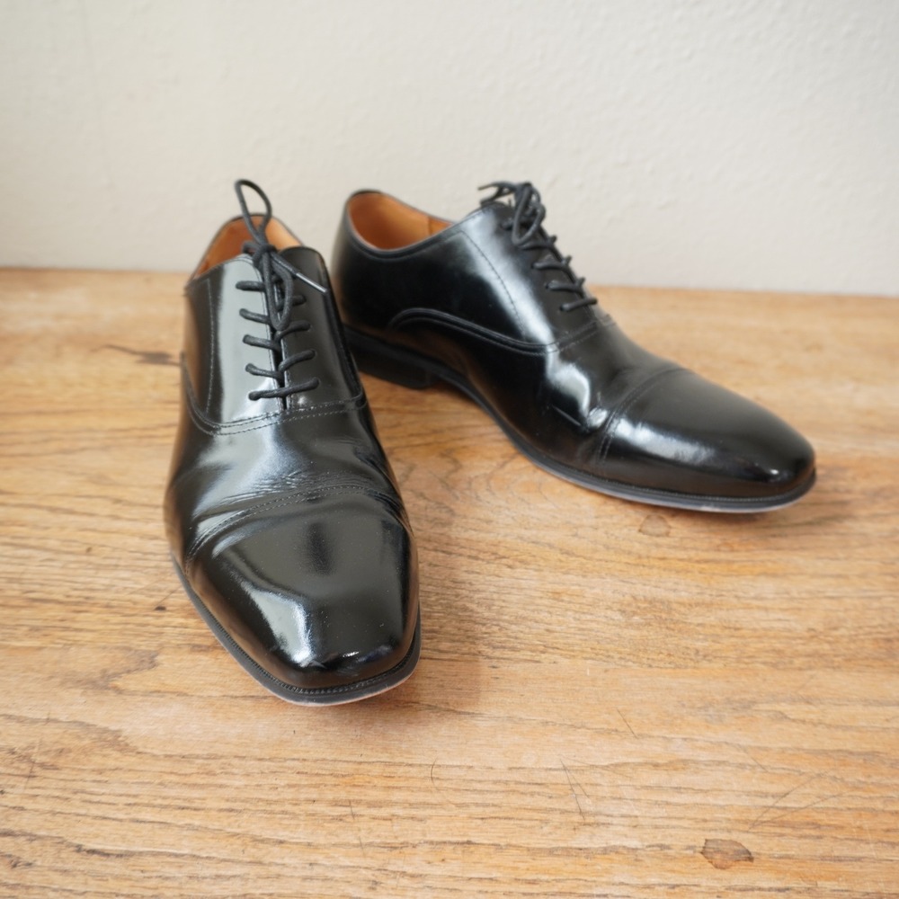 Florsheim Men's 11 Wide Oxford Black Leather Dress Shoes Formal Wedding Event